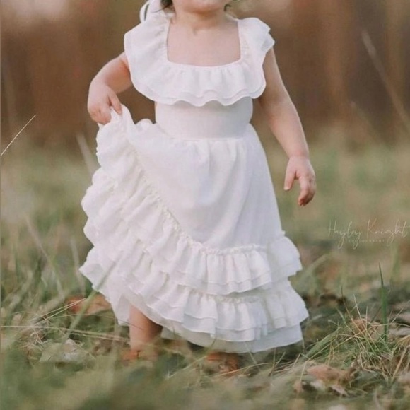 NELLIE RUFFLE MAXI DRESS -
WHITE - Picture 3 of 6